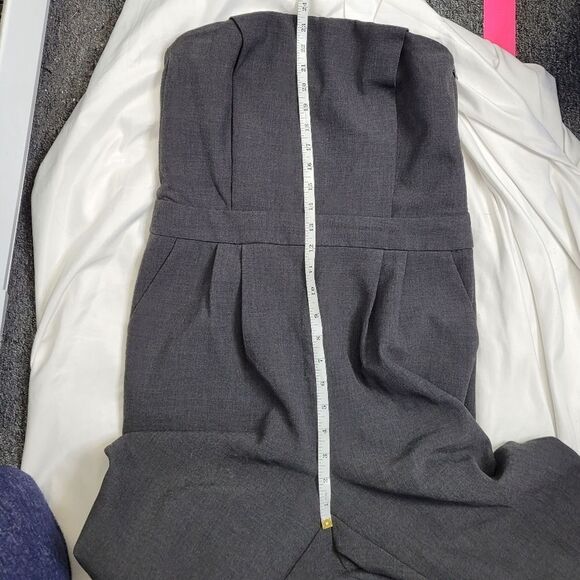 TRINA TURK gray Edda strapless jumpsuit with pockets 10 - Picture 12 of 14